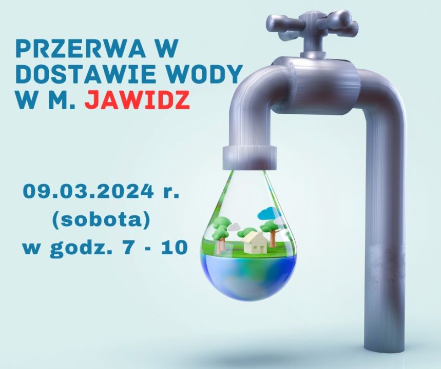 Miniaturka artykułu Przerwa w dostawie wody w m. Jawidz