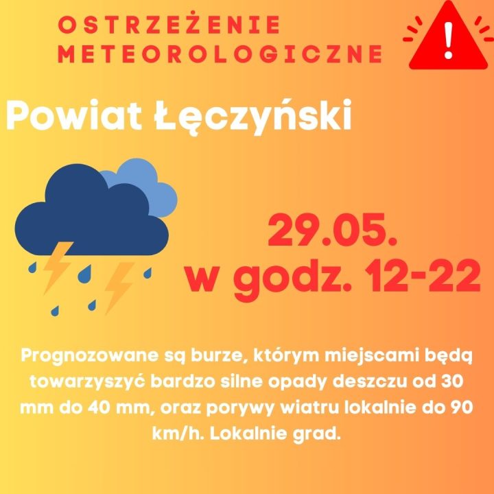 Miniaturka artykułu OSTRZEŻENIE METEOROLOGICZNE