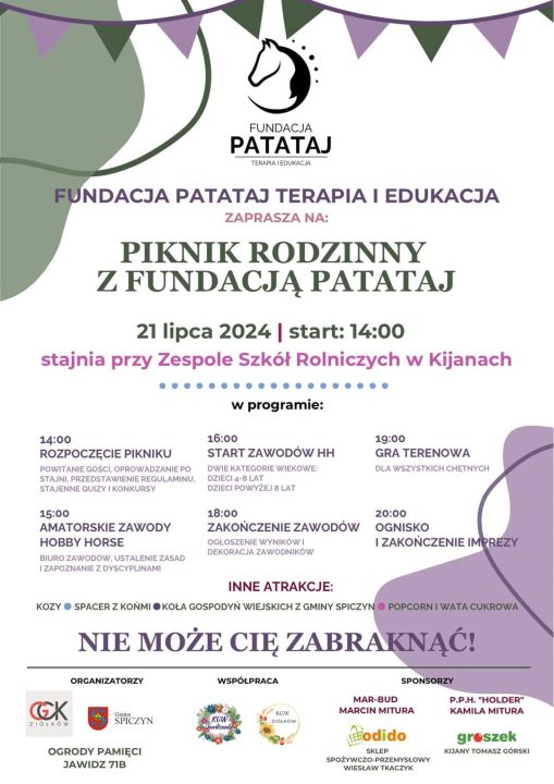 Miniaturka artykułu Piknik Rodzinny z Fundacją Patataj