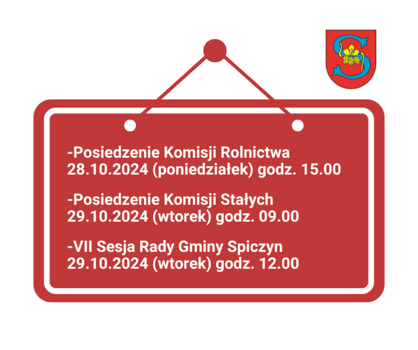 Miniaturka artykułu Zawiadomienie o Posiedzeniu Komisji oraz Sesji Rady Gminy Spiczyn