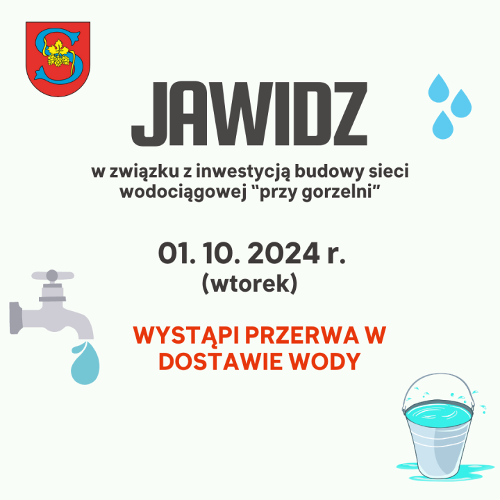 Miniaturka artykułu Przerwa w dostawie wody JAWIDZ
