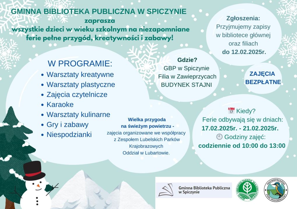 Miniaturka artykułu Ferie w Gminnej Bibliotece Publicznej w Spiczynie