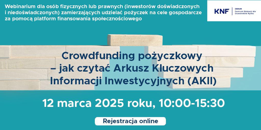 Miniaturka artykułu Webinarium „Crowfunding pożyczkowy”