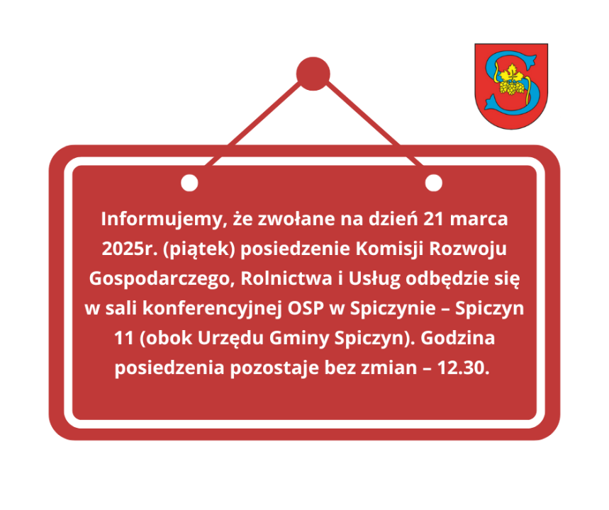 Miniaturka artykułu Zmiana miejsca posiedzenia Komisji Rozwoju Gospodarczego