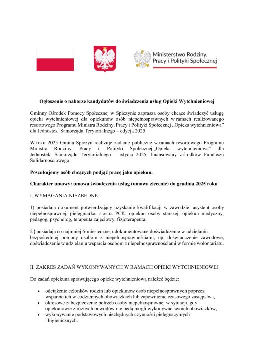Miniaturka artykułu Opieka wytchnieniowa