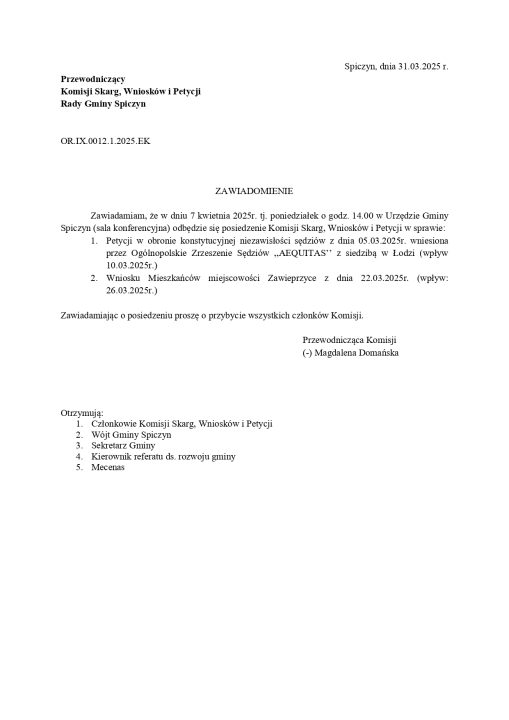 Miniaturka artykułu Posiedzenie Komisji Skarg, Wniosków i Petycji