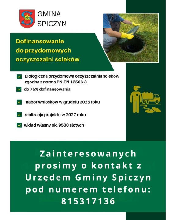 Miniaturka artykułu Dofinansowanie budowy przydomowych oczyszczalni ścieków