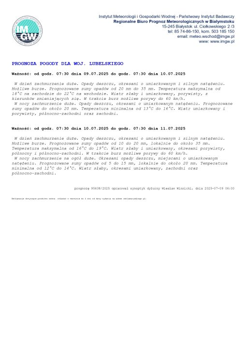 Miniaturka artykułu Ostrzeżenie meteorologiczne