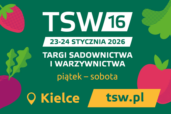 Miniaturka artykułu Zaproszenie na 16. edycję Targów Sadownictwa i Warzywnictwa TSW 2026