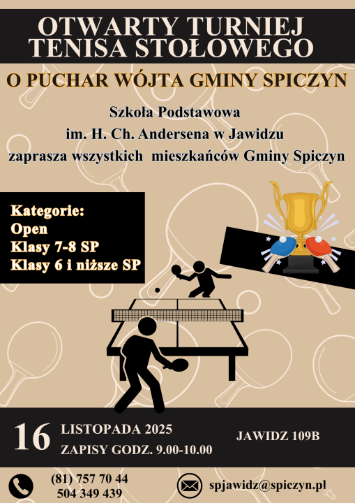 Miniaturka artykułu Otwarty turniej tenisa stołowego.