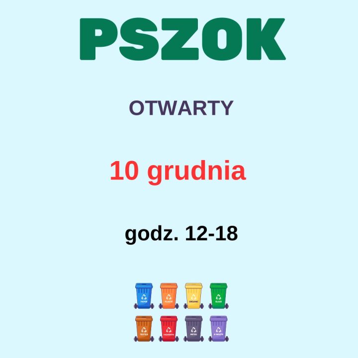 Miniaturka artykułu Harmonogram PSZOK na grudzień 2025 r.