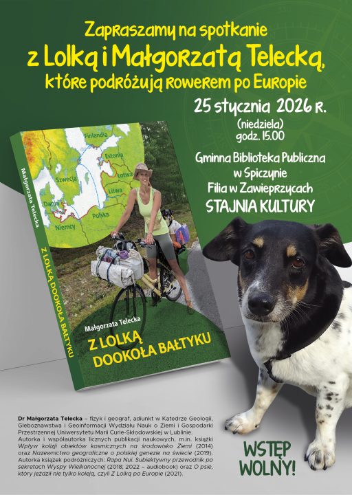 Miniaturka artykułu Zaproszenie na spotkanie z Małgorzatą Telecką oraz Lolką – 25 stycznia 2026 r.