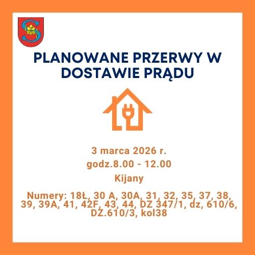 Miniaturka artykułu Planowane przerwy w dostawie prądu w m. Kijany