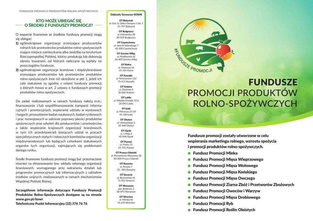 Miniaturka artykułu Fundusze promocji produktów rolno-spożywczych