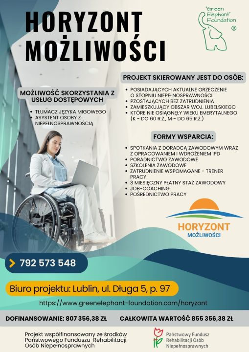 Miniaturka artykułu Zaproszenie do udziału w projektach aktywizacji zawodowej dla osób z niepełnosprawnościami