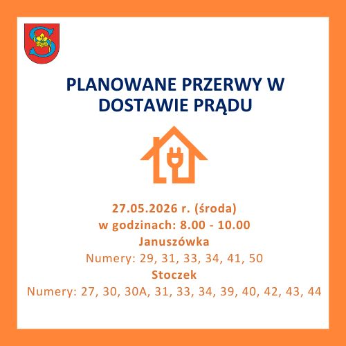 Miniaturka artykułu Planowane przerwy w dostawie prądu w m. Januszówka i Stoczek