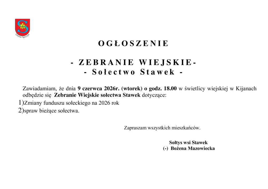 Miniaturka artykułu Zebranie wiejskie w m. Stawek