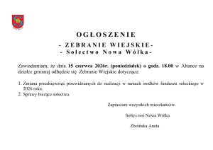 Miniaturka artykułu Zawiadomienie o zebraniu wiejskim