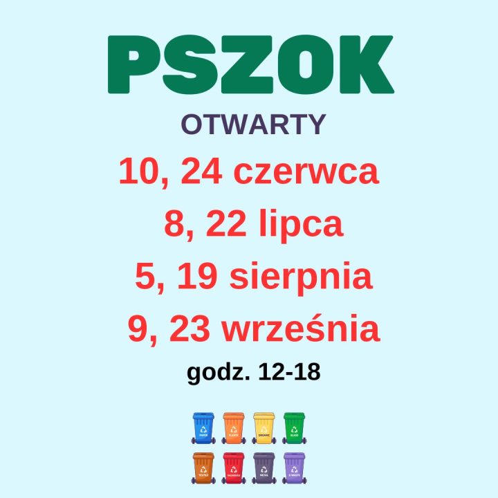Miniaturka artykułu Harmonogram Punktu Selektywnej Zbiórki Odpadów Komunalnych w Spiczynie