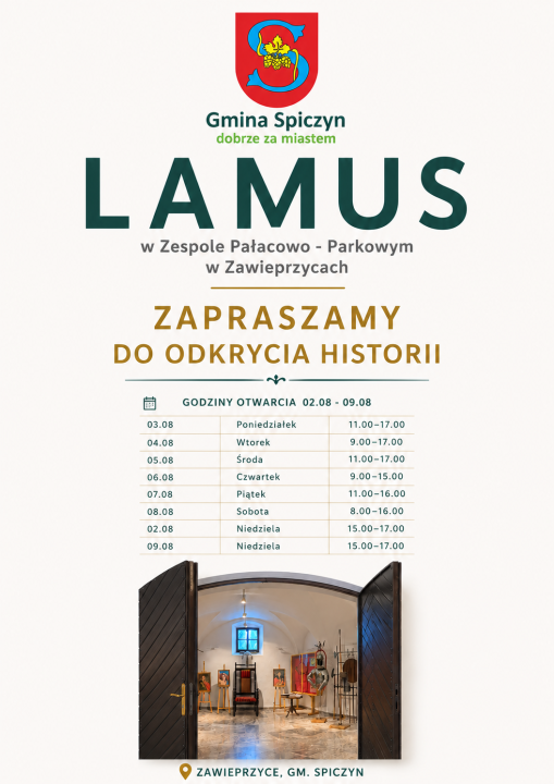 Miniaturka artykułu Harmonogram otwarcia Lamusa 02.08. – 09.08.