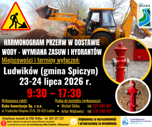 Miniaturka artykułu Przerwa w dostawie wody w m. Ludwików