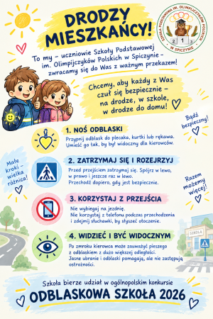 Miniaturka artykułu Odblaskowa Szkoła 2026 – razem dbamy o bezpieczeństwo!